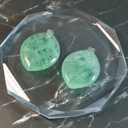 Großer Blatt Anhänger, wähle deinen Kristall