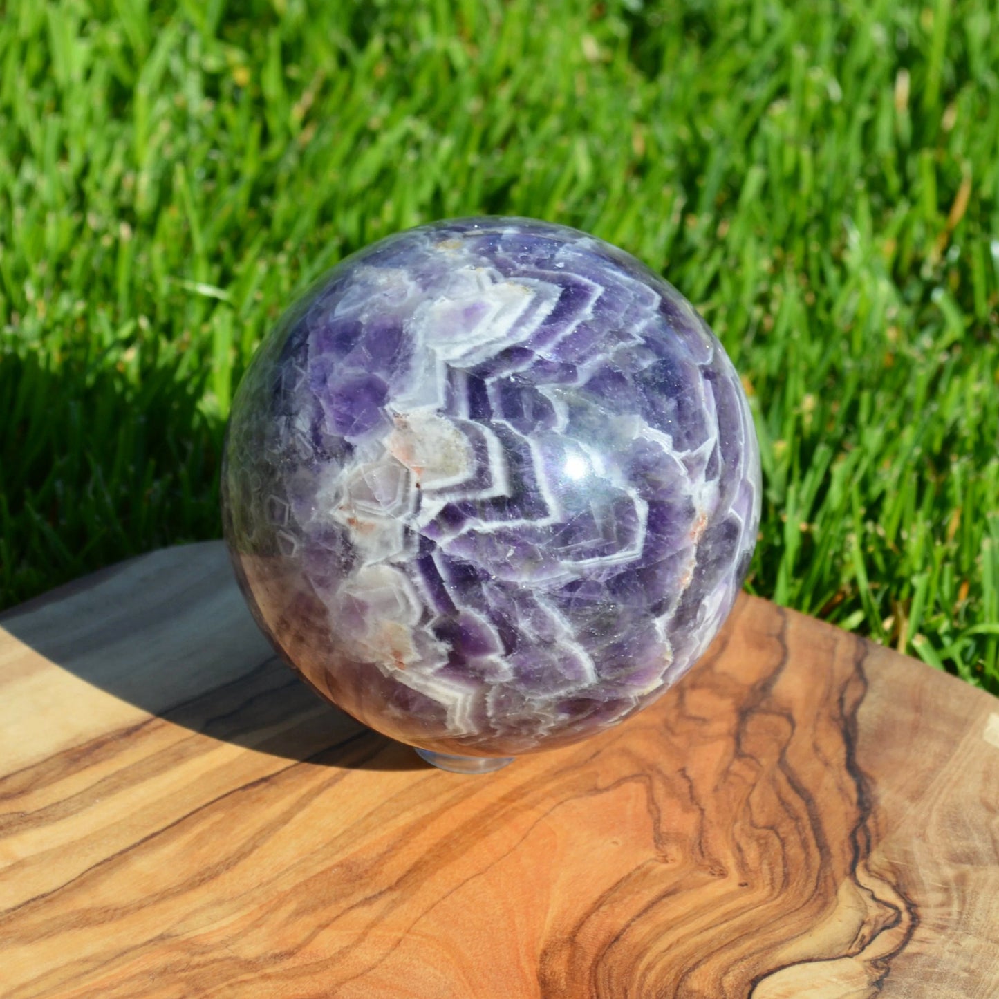 Chevron Amethyst Kugel