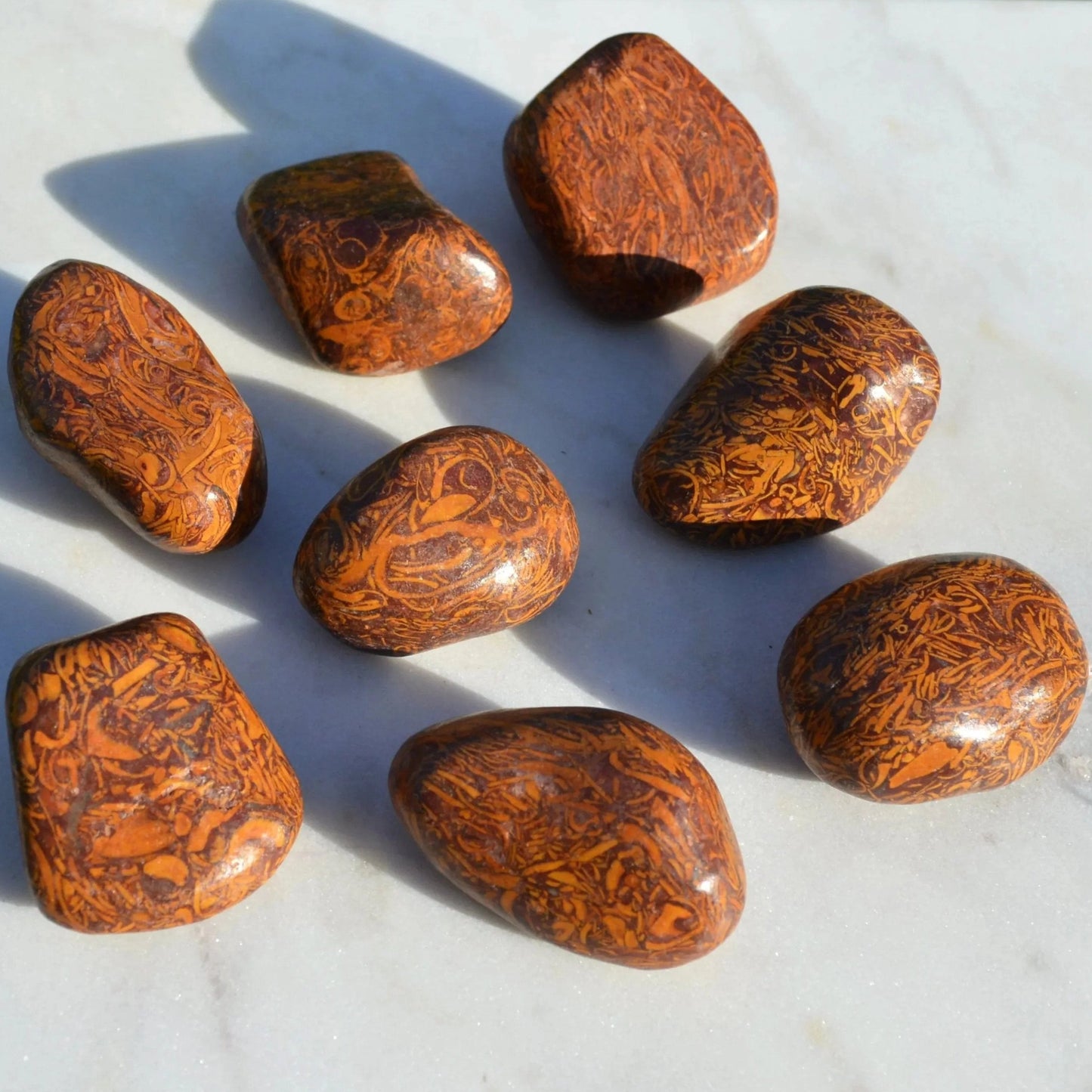 Schlangenhaut Jaspis Trommelstein