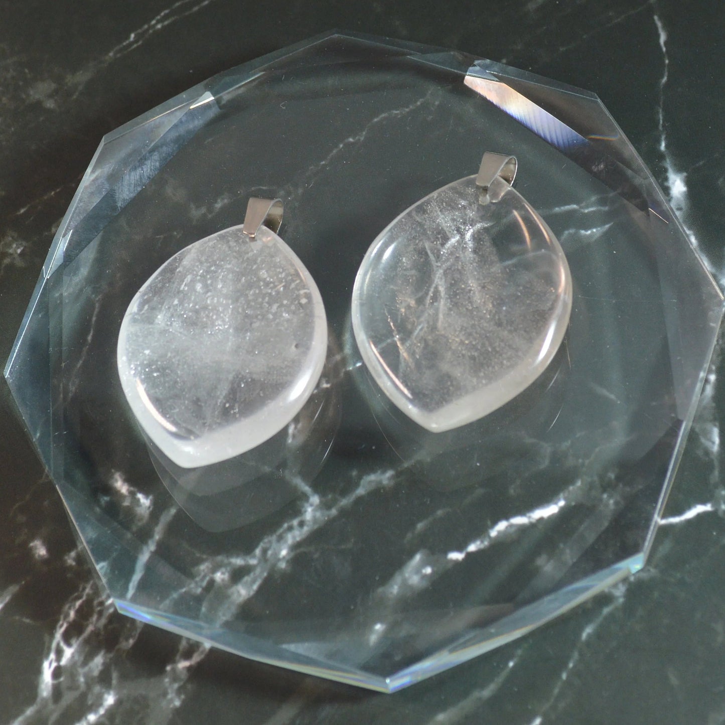 Großer Blatt Anhänger, wähle deinen Kristall