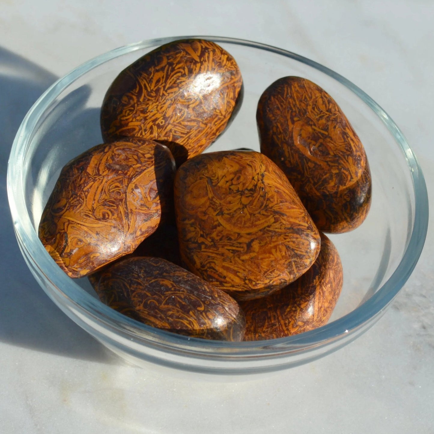 Schlangenhaut Jaspis Trommelstein