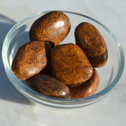 Schlangenhaut Jaspis Trommelstein