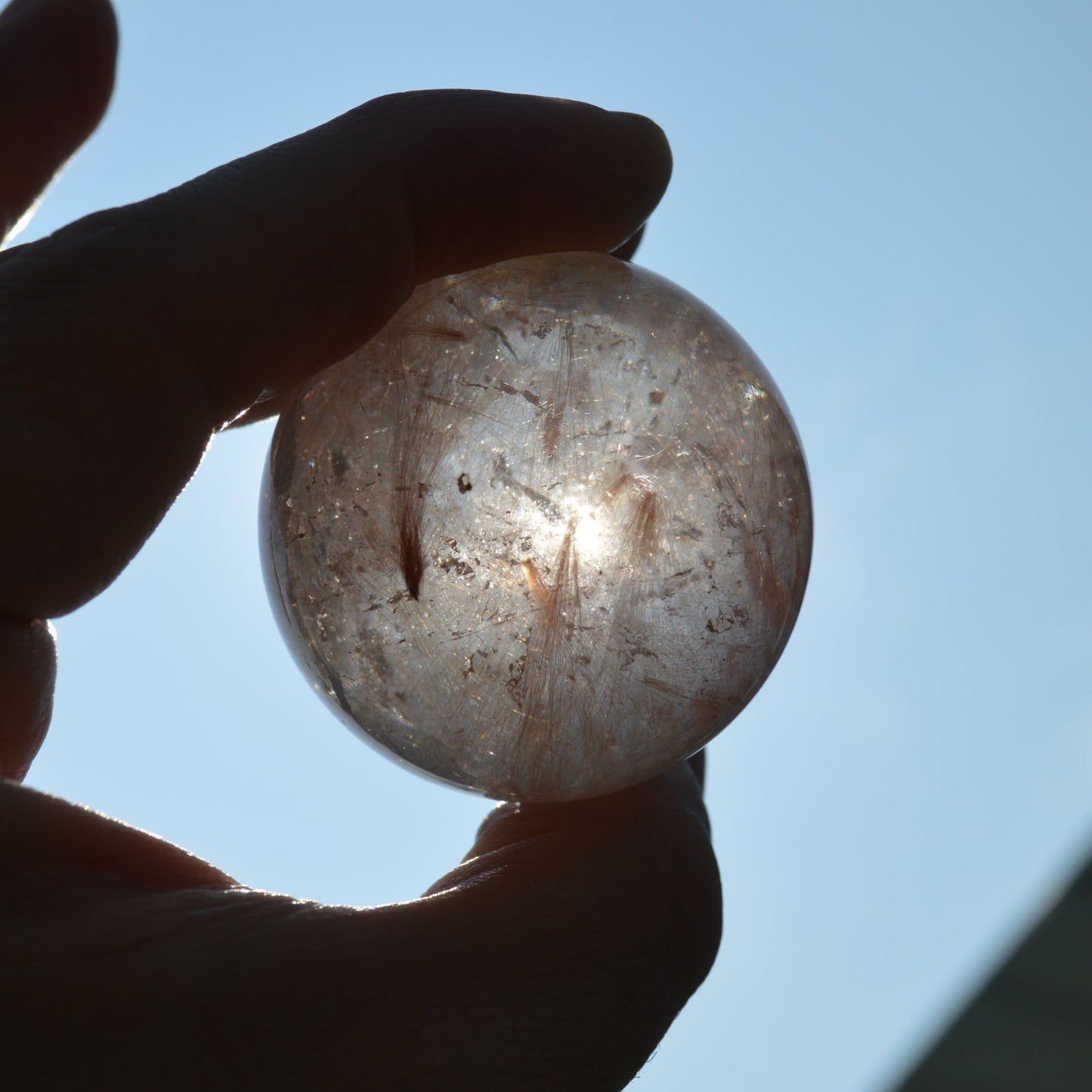 Kupfer Rutilquarz Kugel