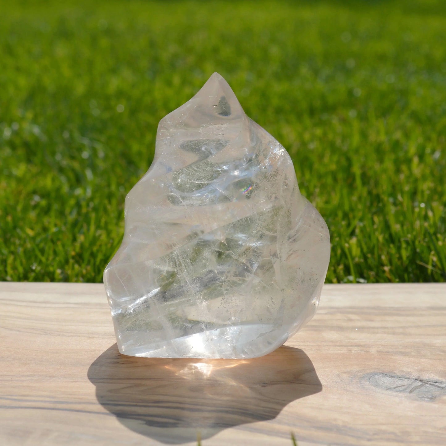 Regenbogen Bergkristall Flamme