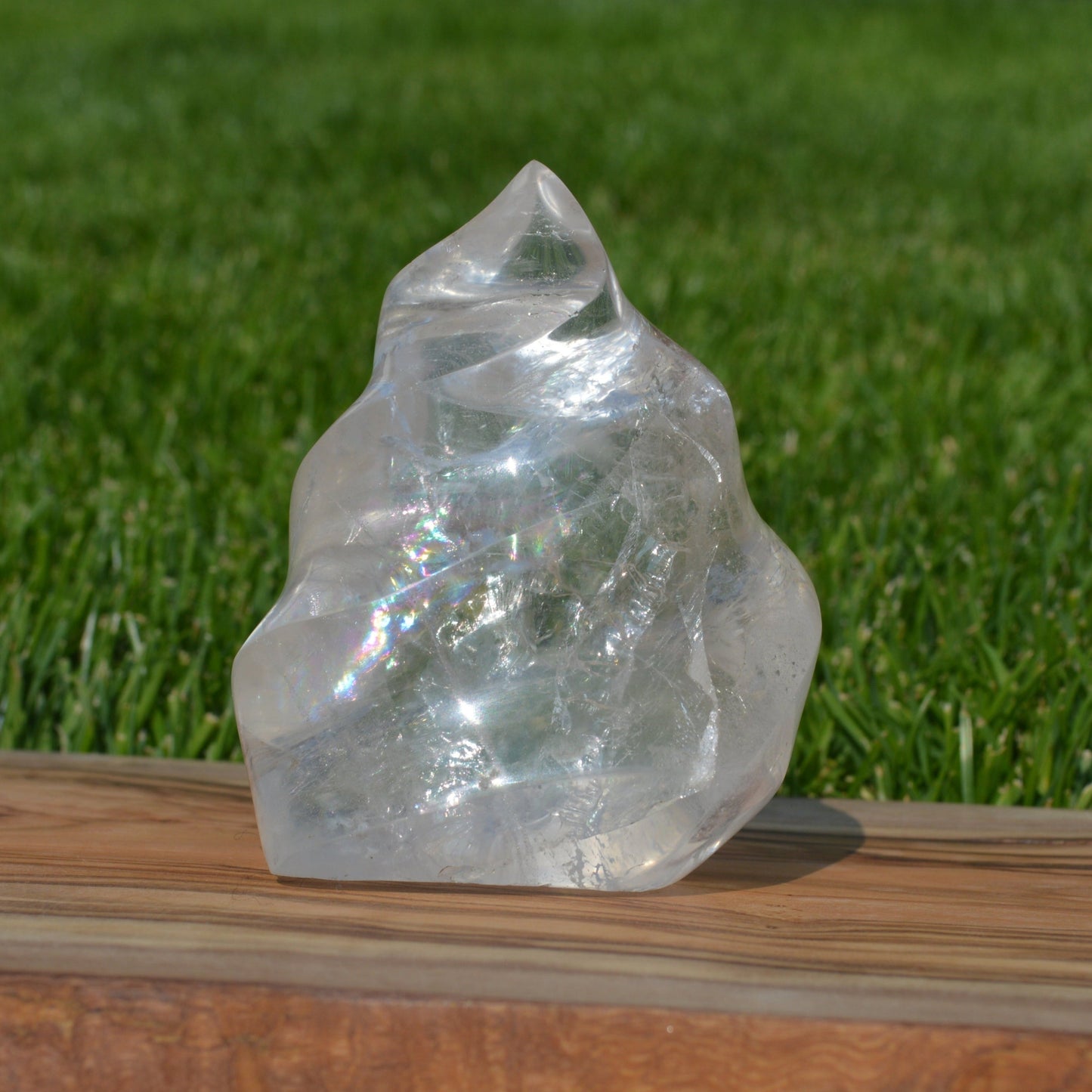 Regenbogen Bergkristall Flamme