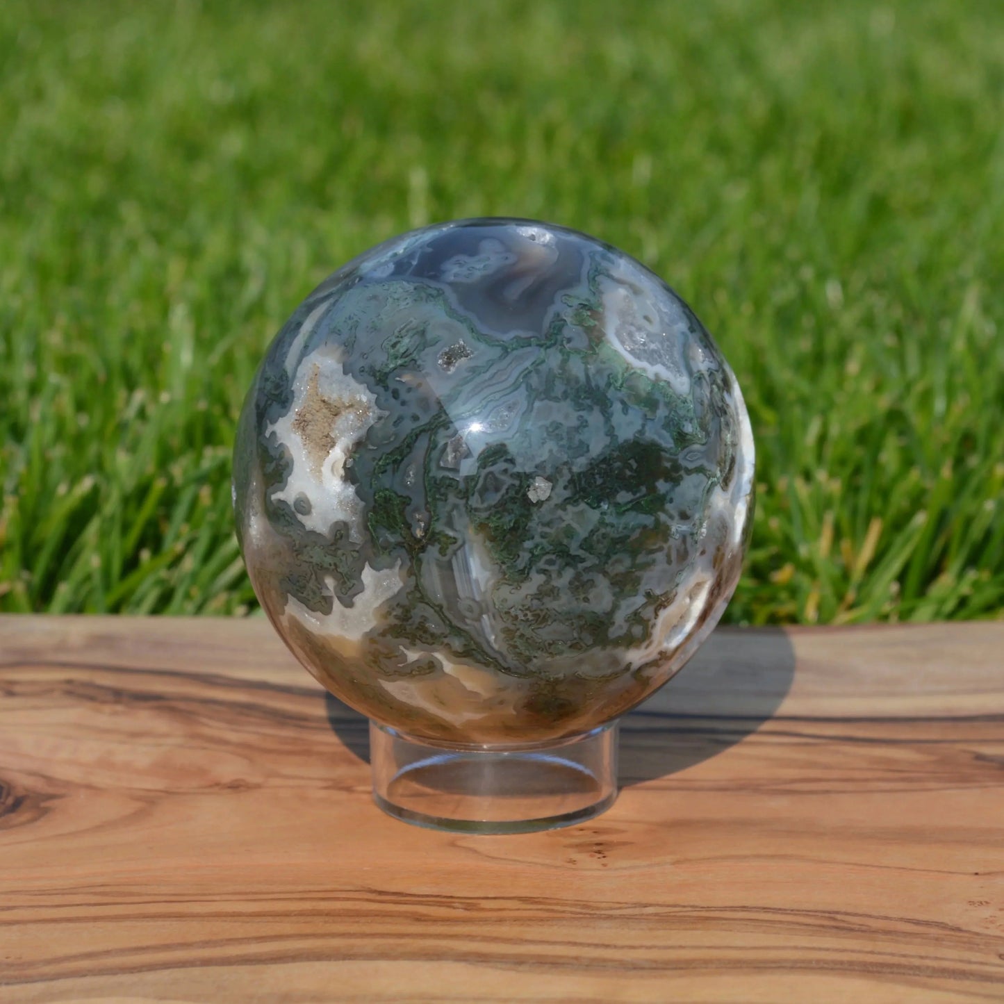 Moosachat Kugel, verschiedene Größen