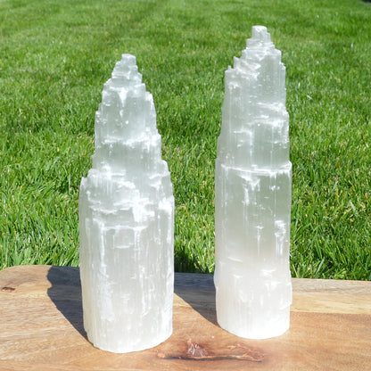 Selenit Turm, verschiedene Größen