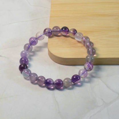 Lila Fluorit Armband - 8mm