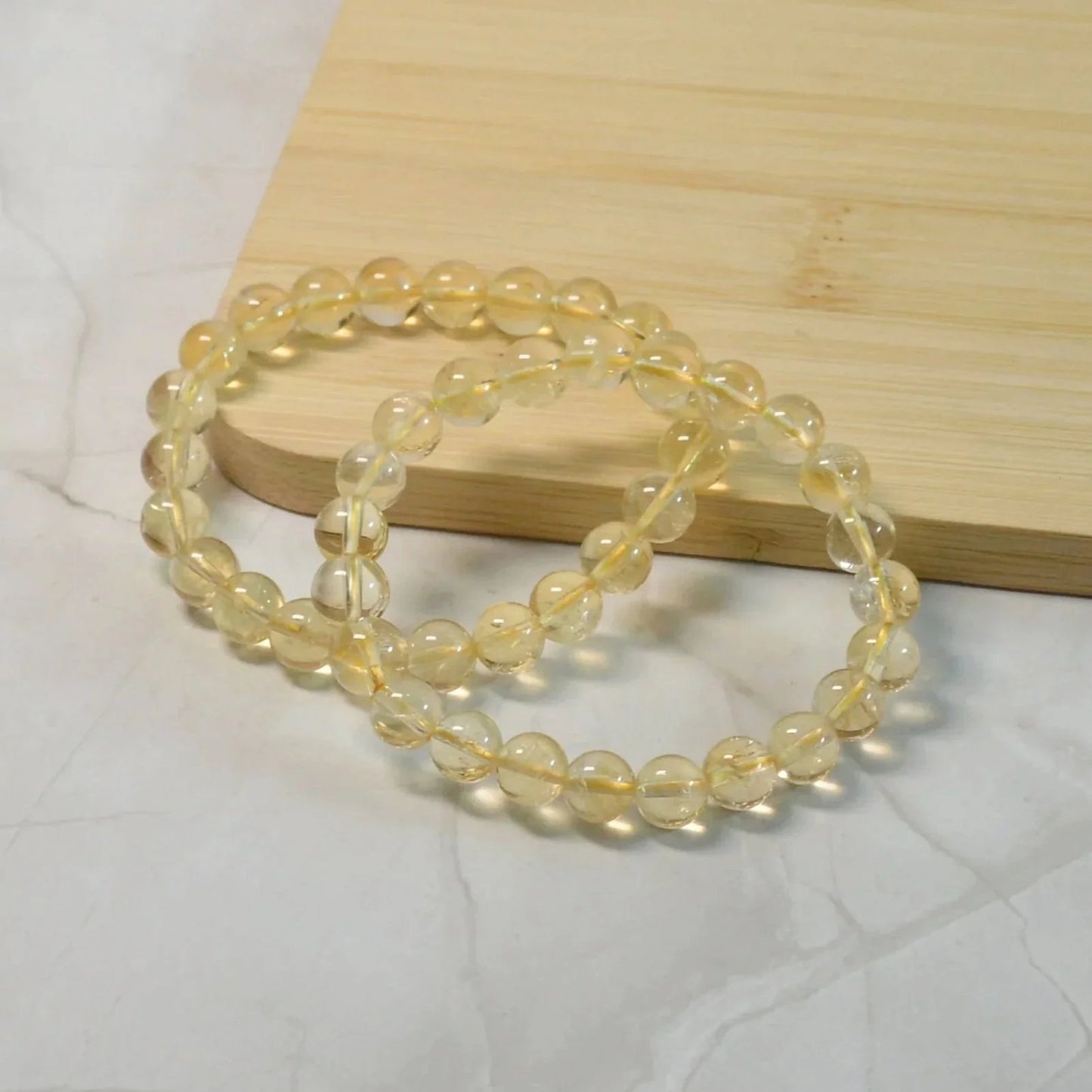 Natur Citrin Armband - 8mm