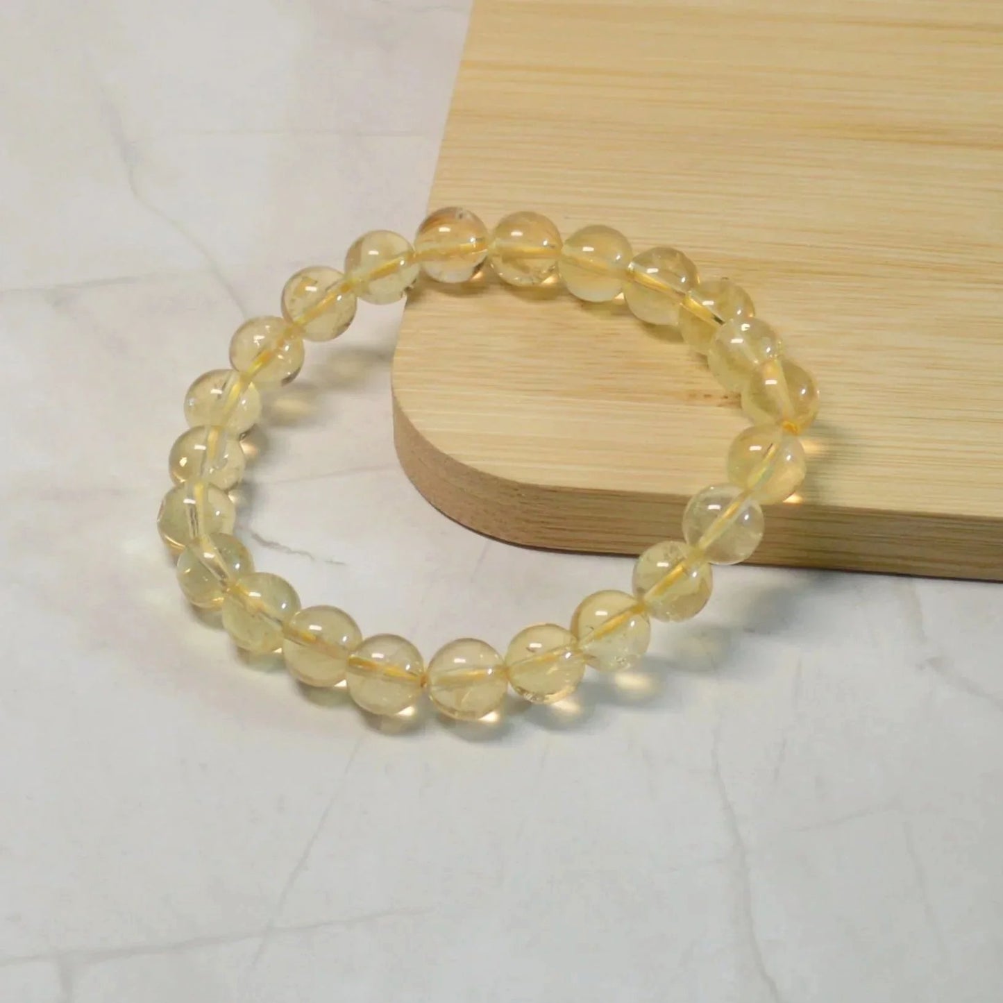 Natur Citrin Armband - 8mm