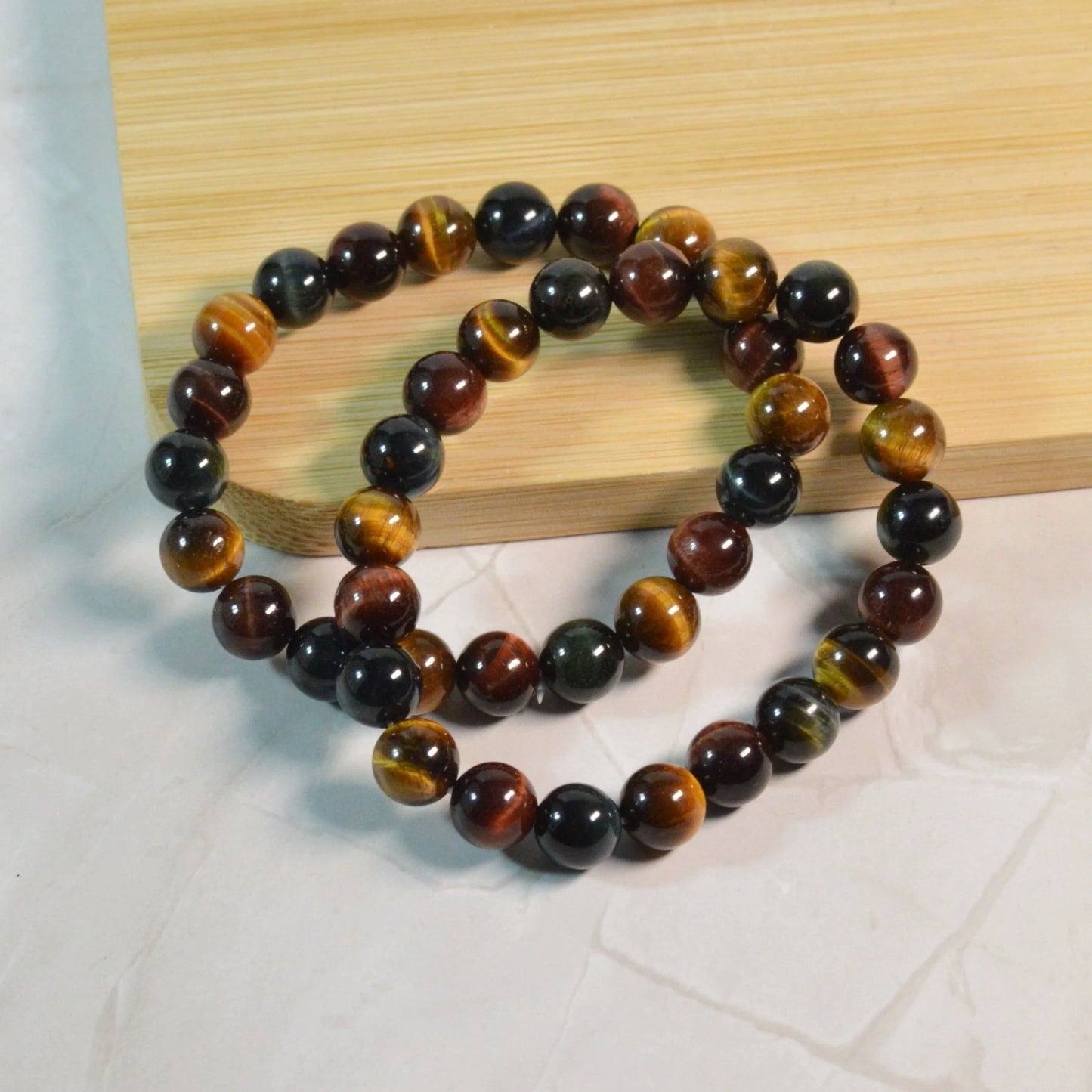 Mehrfarbiges Tigerauge Armband - 8mm