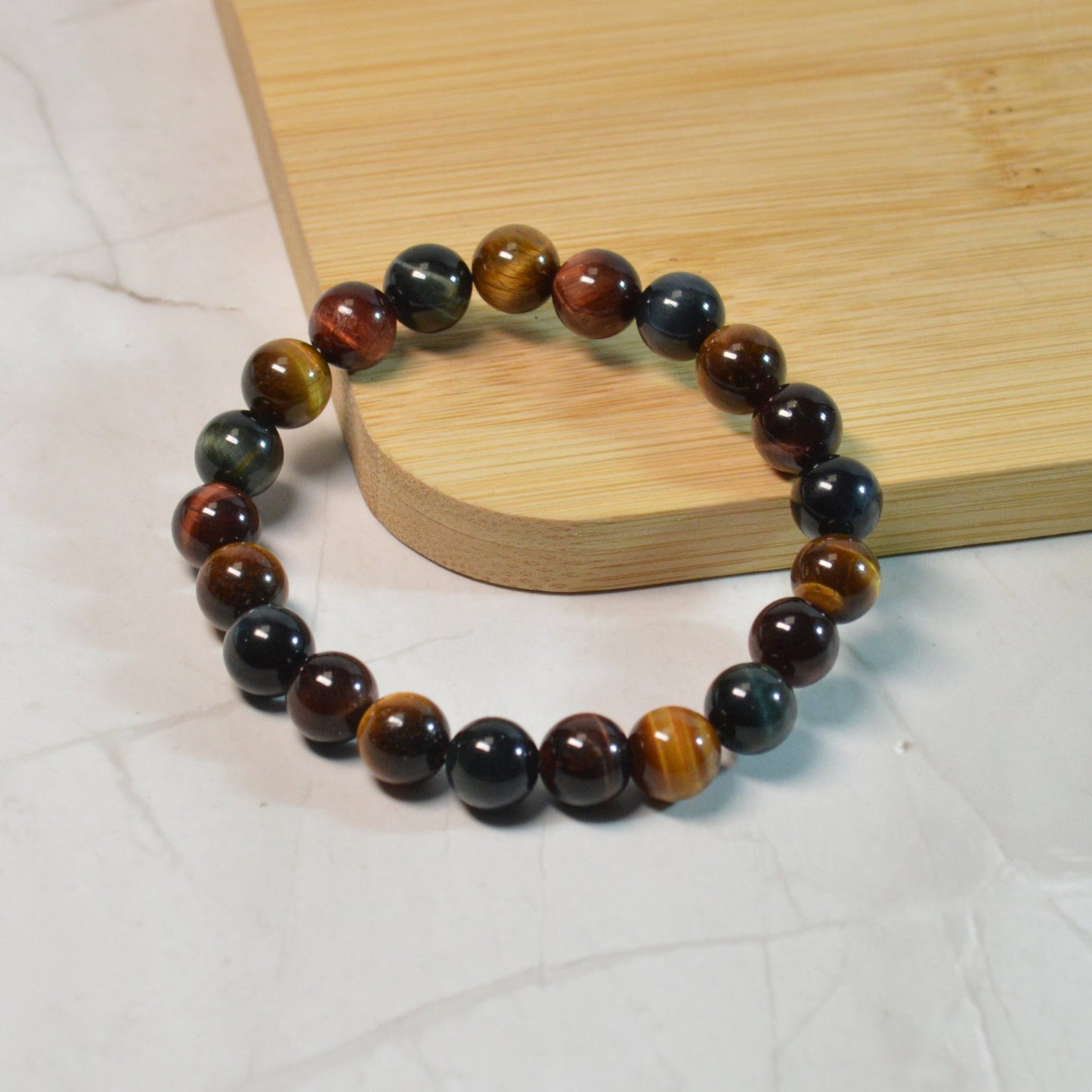 Mehrfarbiges Tigerauge Armband - 8mm