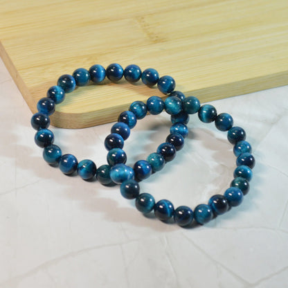 Blaues Tigerauge Armband - 8mm