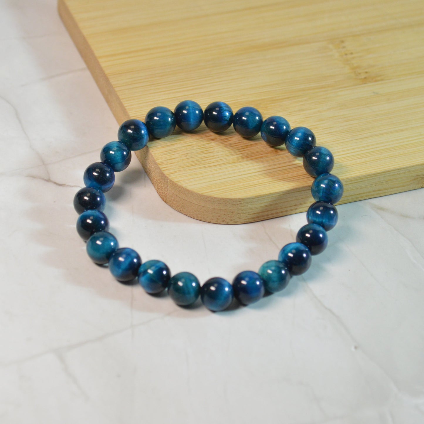 Blaues Tigerauge Armband - 8mm