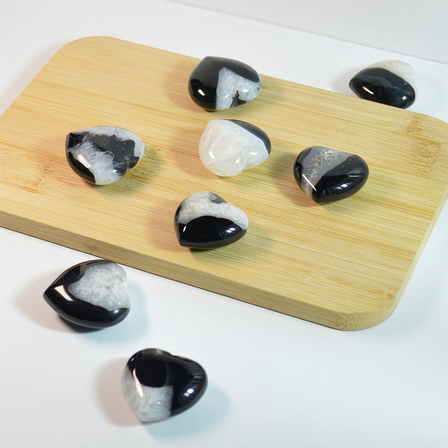 Druzy Schwarzes Achat Herz