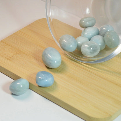 Aquamarin Trommelstein, verschiedene Varianten