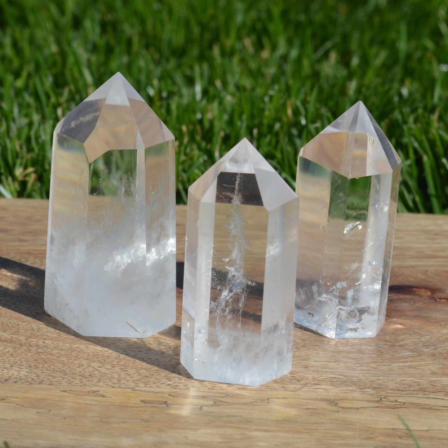 Bergkristall Turm, verschiedene Höhen