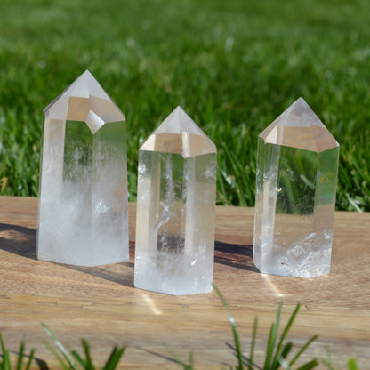 Bergkristall Turm, verschiedene Höhen