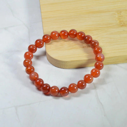 Roter Karneol Armband - 6mm, 8mm