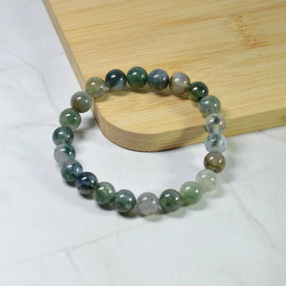 Moosachat Armband - 6mm, 8mm