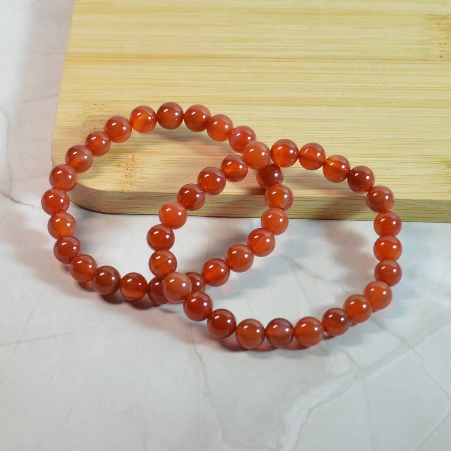 Roter Karneol Armband - 6mm, 8mm