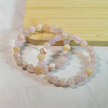 Kirschblüten Achat Armband - 8mm