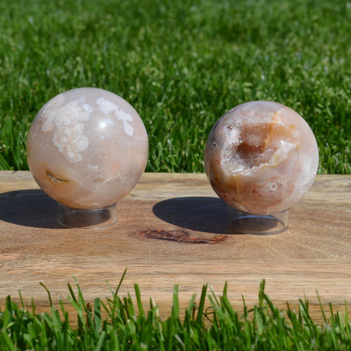 Kirschblütenachat Kugel, verschieden Größen