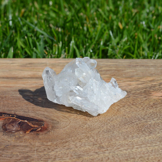 Bergkristall Stufe mit Regenbögen (Mini)