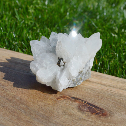 Bergkristall Stufe mit Pyrit (Klein)