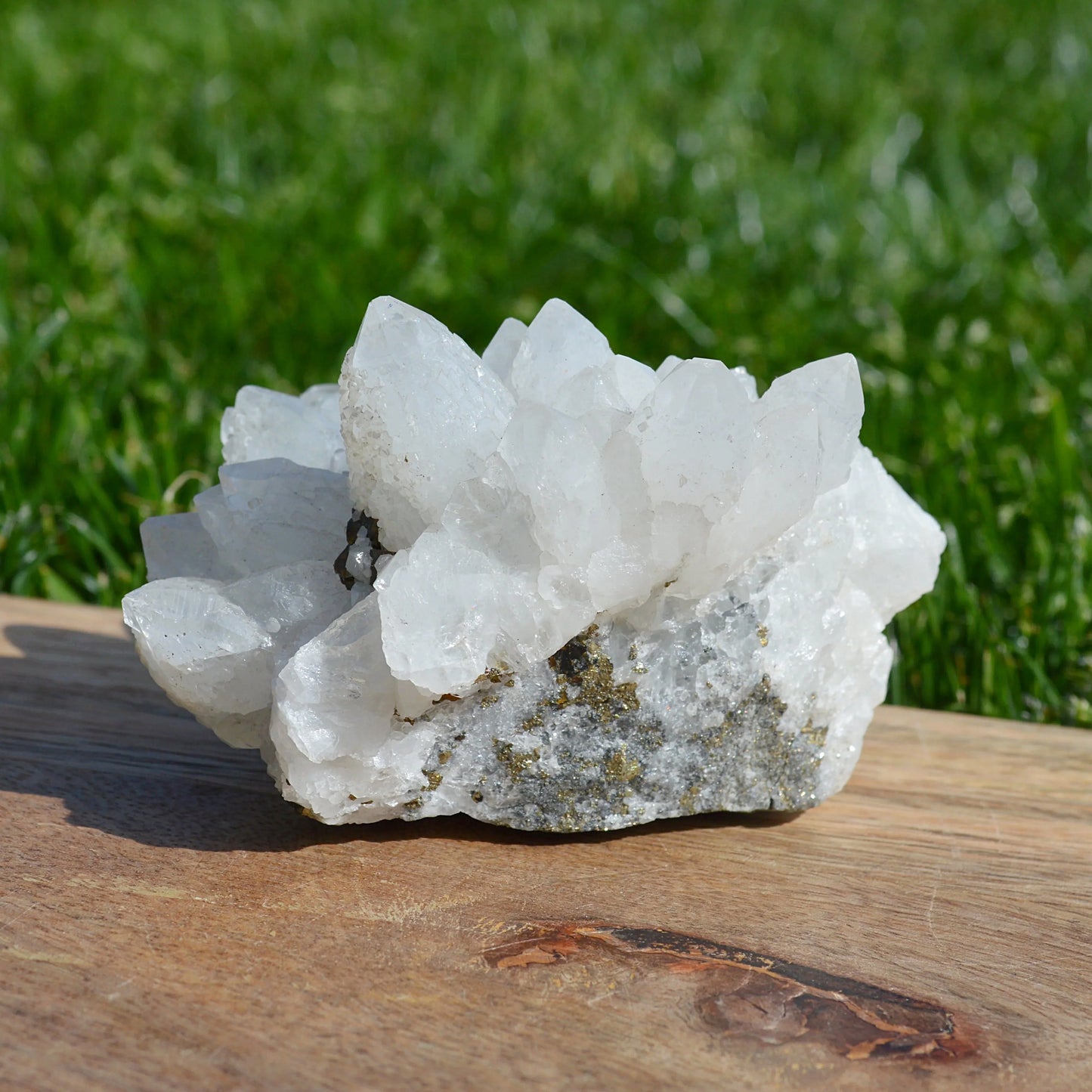 Bergkristall Stufe mit Pyrit (Klein)