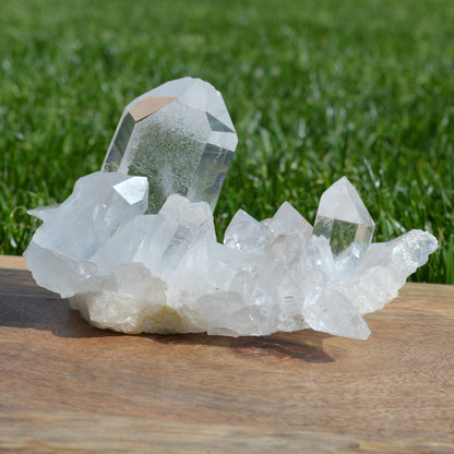 Bergkristall Stufe mit Regenbögen