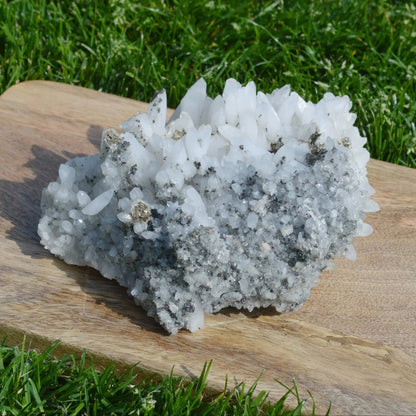 Bergkristall Stufe mit Pyrit 1,95Kg