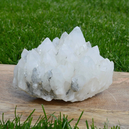 Bergkristall Calcit Stufe