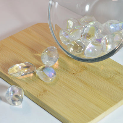 Angel Aura Bergkristall Trommelstein