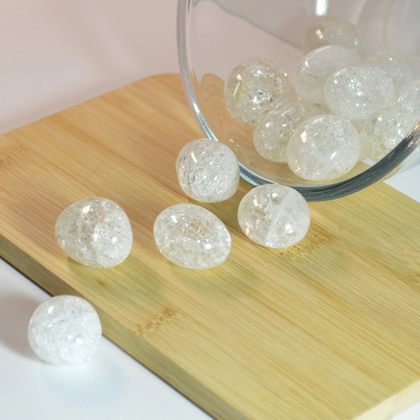 Cracked Bergkristall Trommelstein