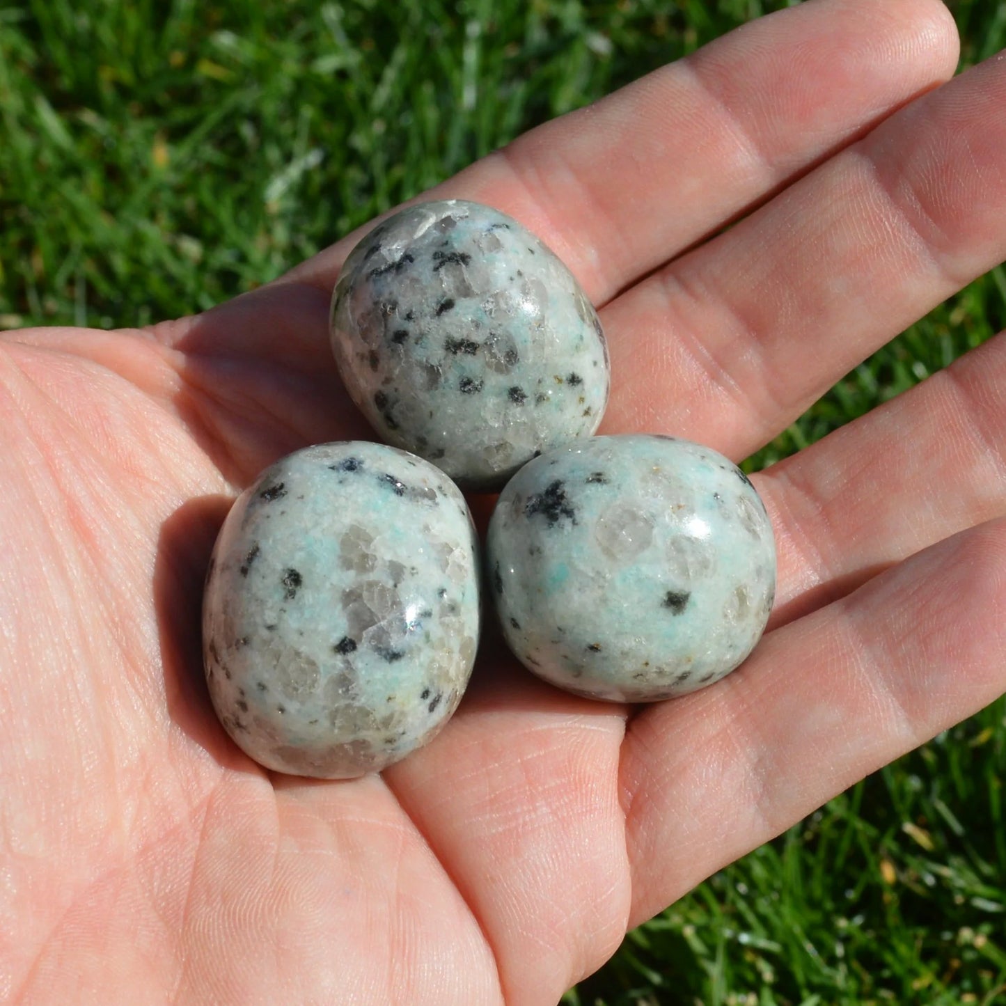 Kiwi Jaspis Trommelstein