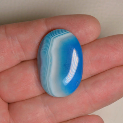 Blauer Achat Cabochon