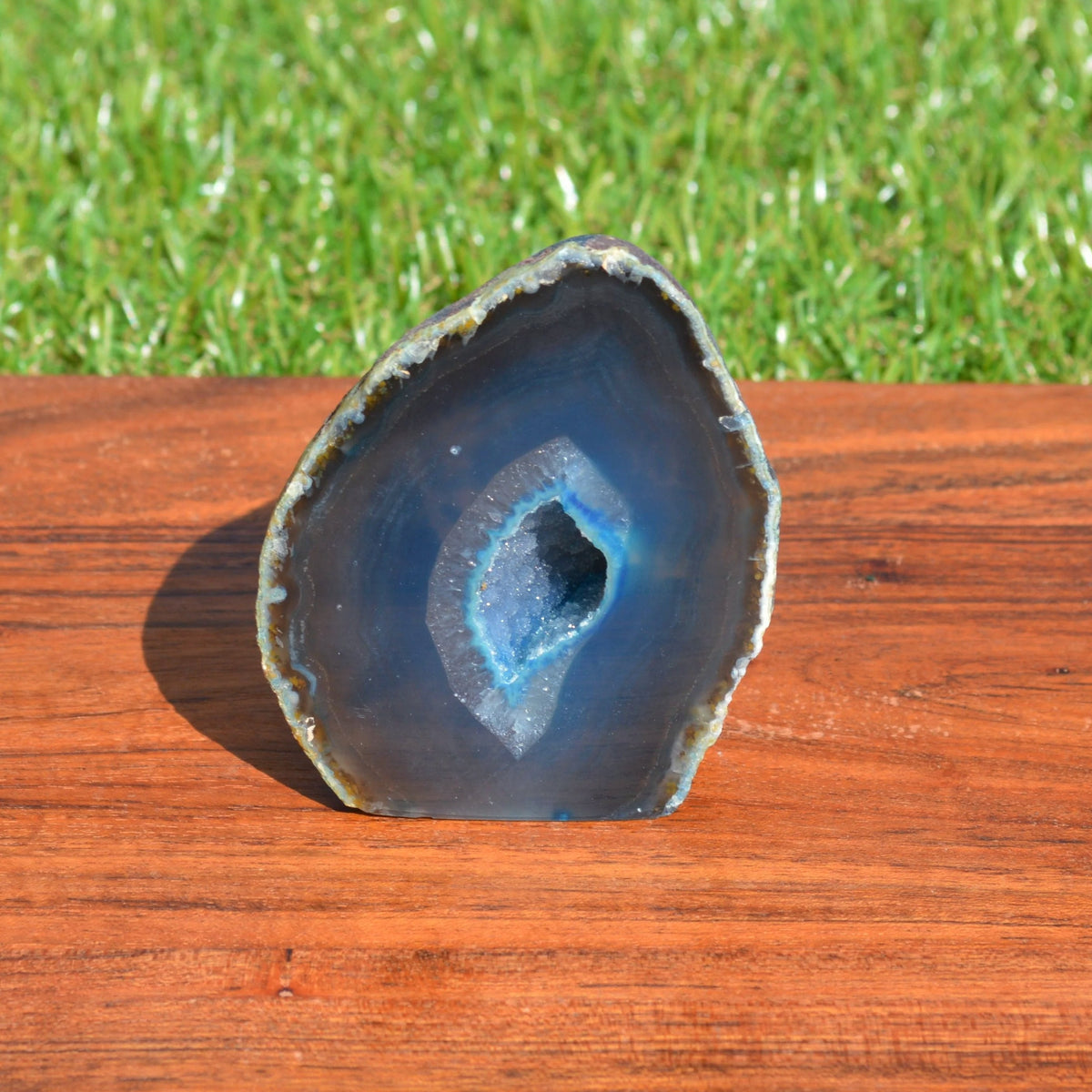 Blauer Achat Geode
