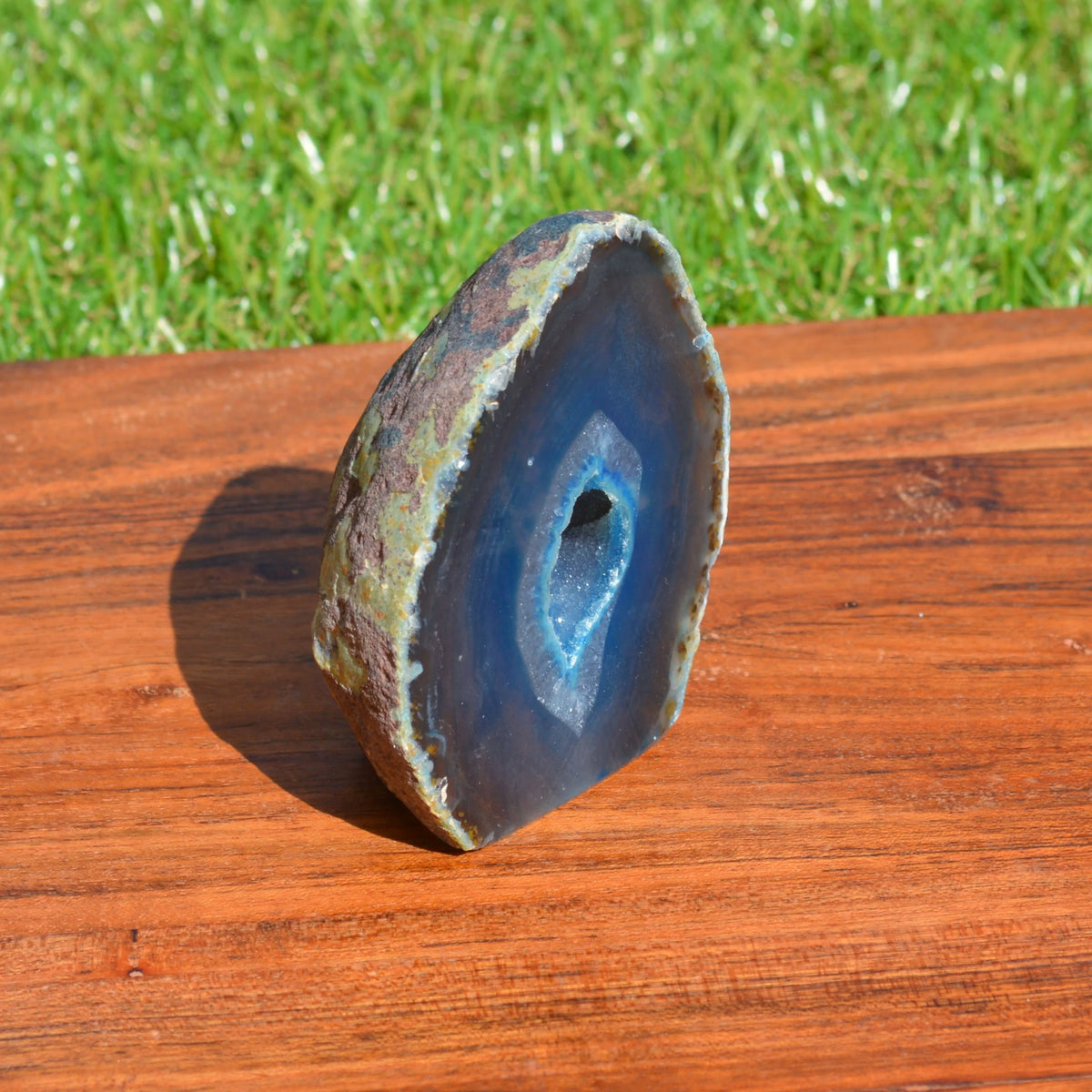 Blauer Achat Geode