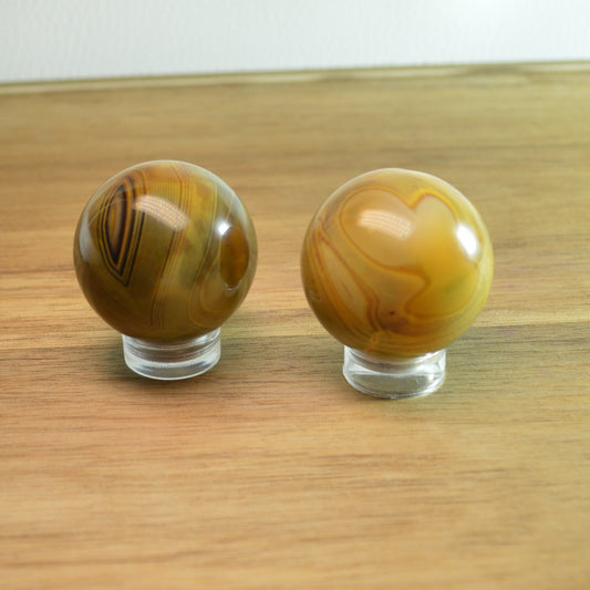 Gelb-Braune Achat Kugel