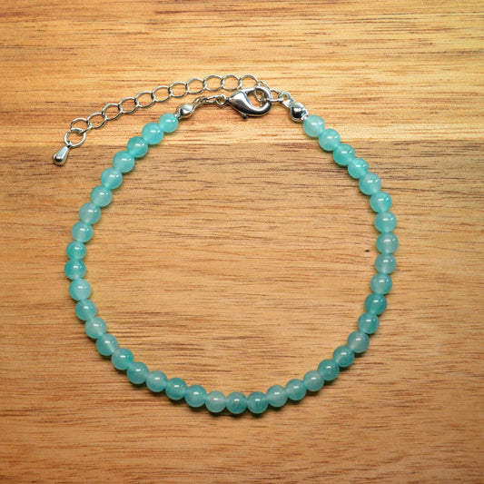 Amazonit Fußkettchen - 4mm
