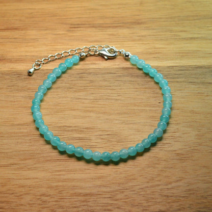 Amazonit Fußkettchen - 4mm