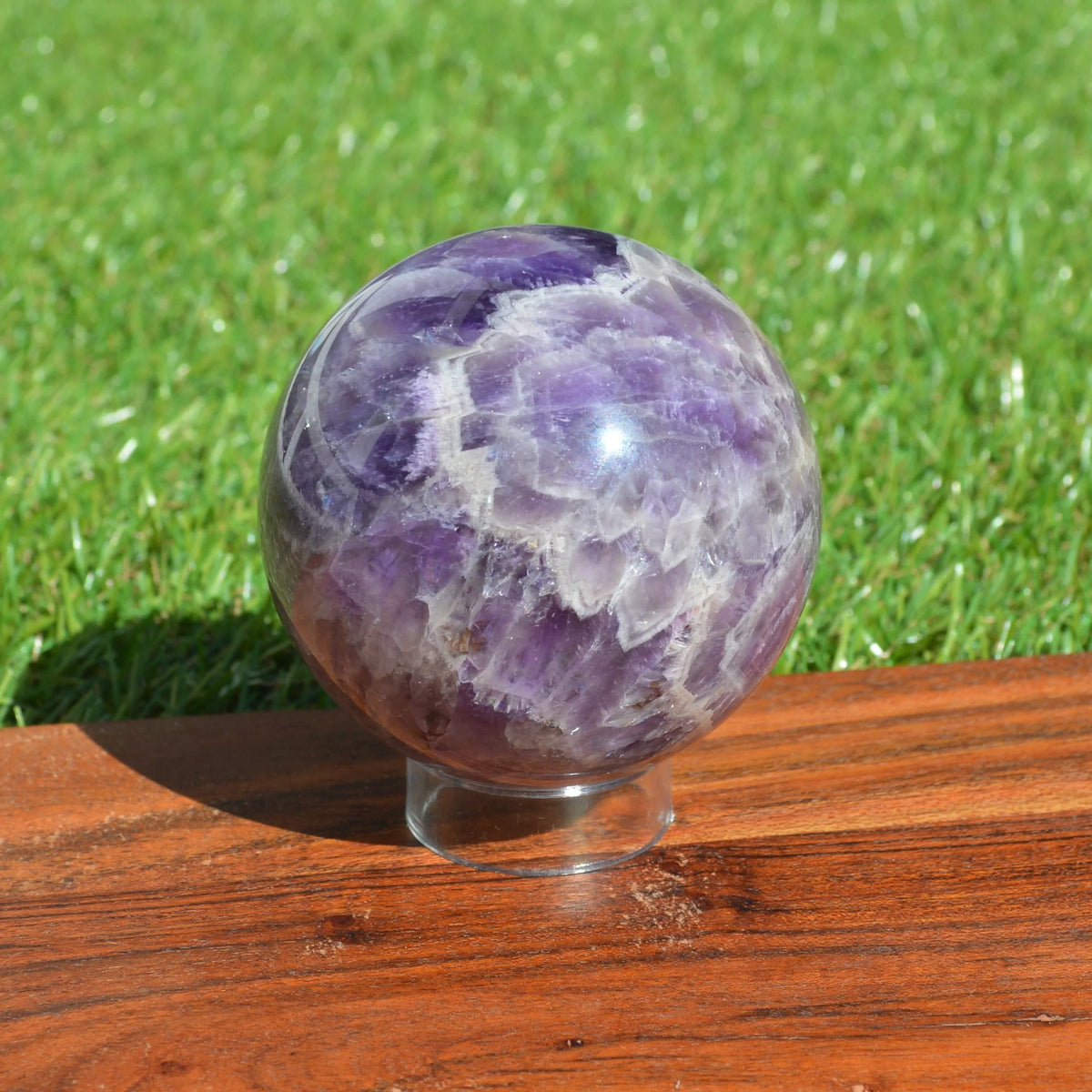 Chevron-Amethyst Kugel 65mm