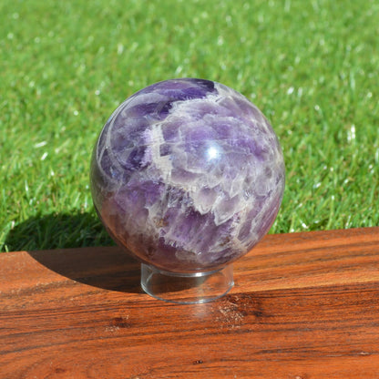 Chevron-Amethyst Kugel 65mm