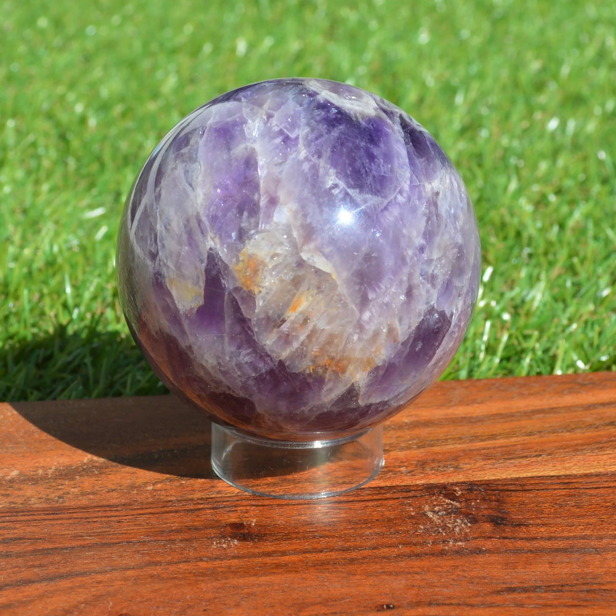 Chevron-Amethyst Kugel 65mm