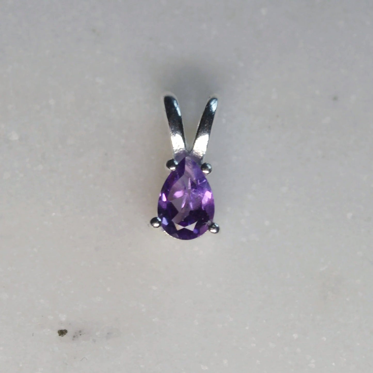 Amethyst Tropfen Anhänger (facettiert)