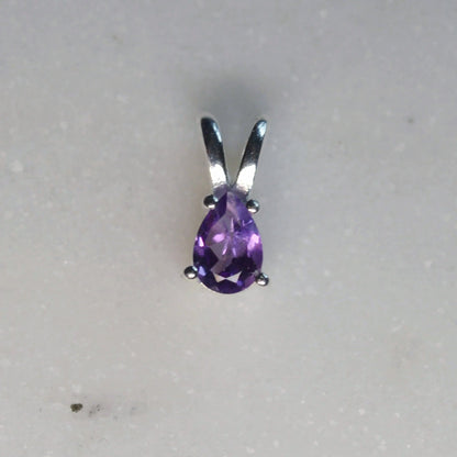 Amethyst Tropfen Anhänger (facettiert)