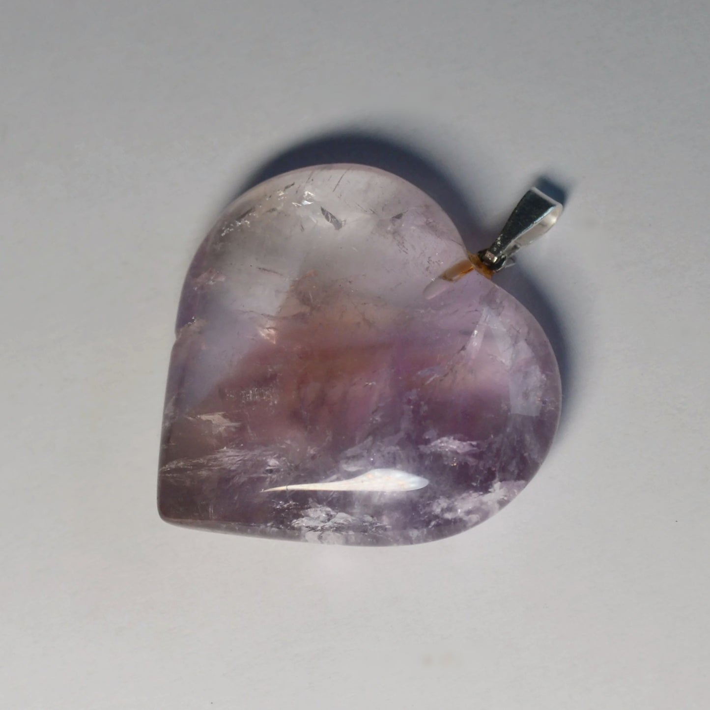 Ametrin Herz Anhänger mit Phantom
