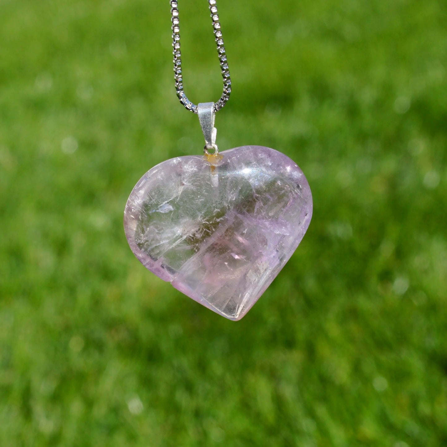 Ametrin Herz Anhänger mit Phantom