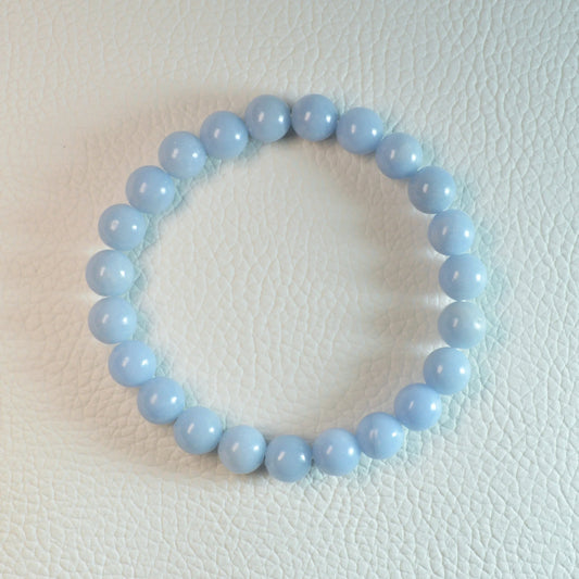 Angelit Armband - 6mm, 8mm